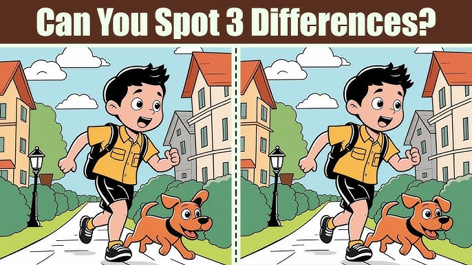 Can You Spot the 3 Differences in This Boy and Dog Puzzle Within 10 Seconds?