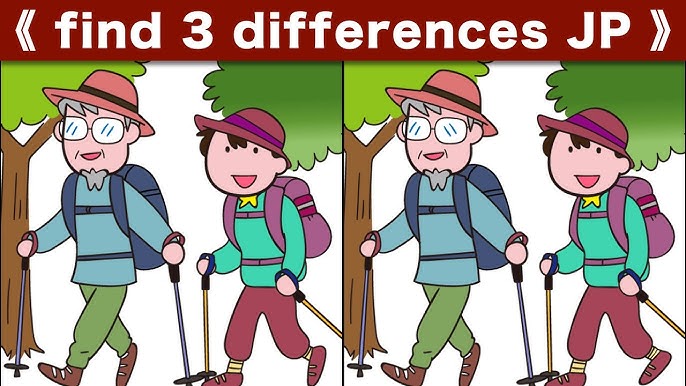 Find the 3 Differences: A Fun Hiking-Themed Puzzle to Test Your Observation Skills