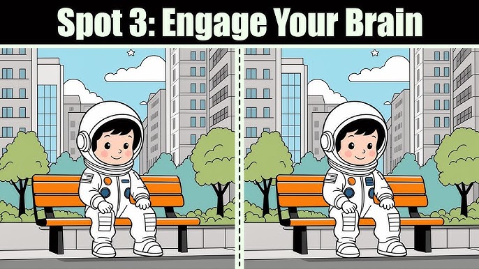 Spot 3 Differences: Engage Your Brain with This Astronaut Puzzle