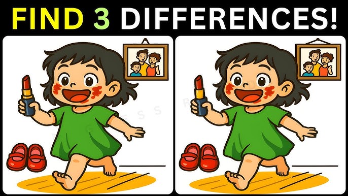 Can You Spot the 3 Differences in This Cute Lipstick Puzzle? Most People Miss at Least One!