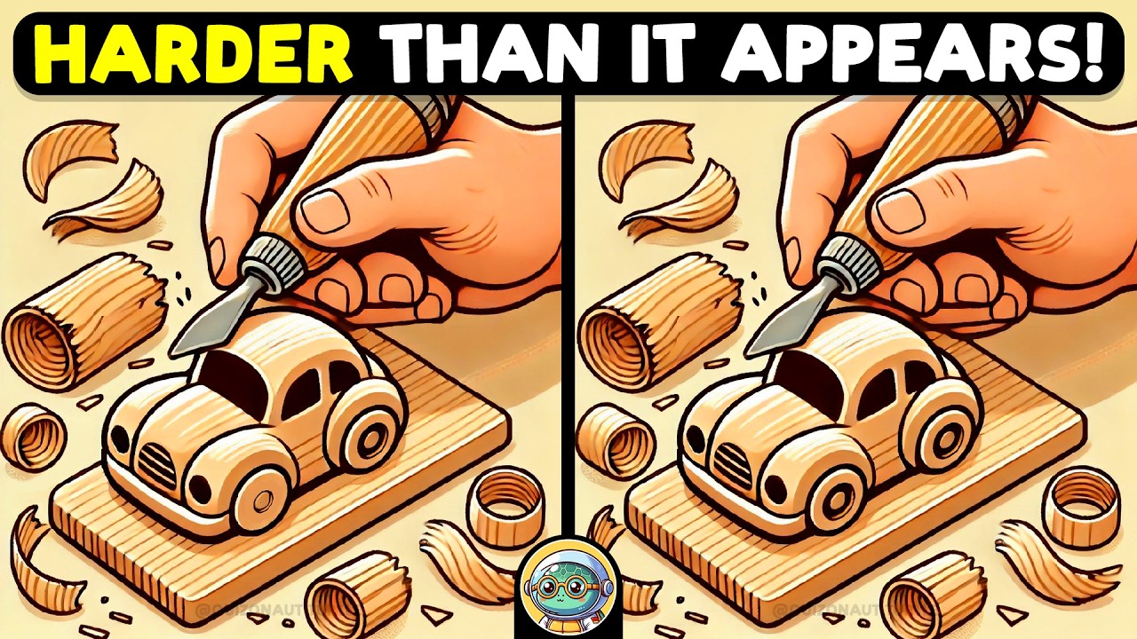 Harder Than It Appears: Can You Spot the 3 Differences in This Wood-Carving Puzzle?