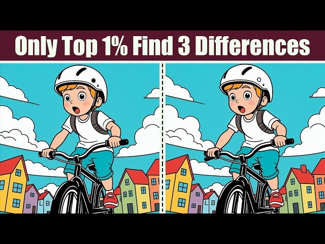 Only Top 1% Can Spot 3 Differences in This Bicycle Puzzle – Are You One of Them?