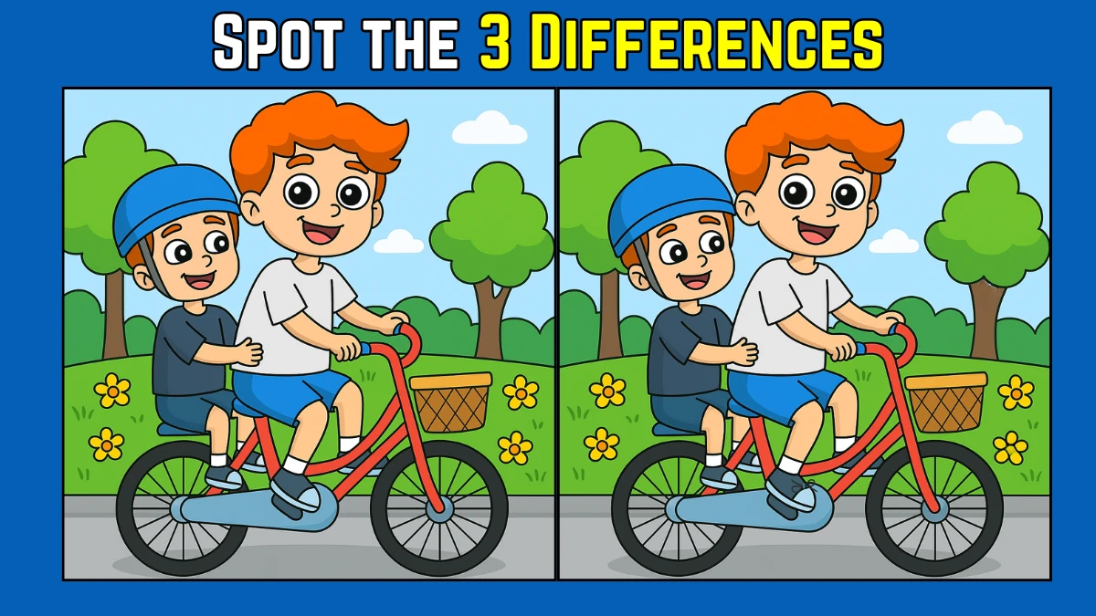 Spot the 3 Differences: A Joyful Bicycle Ride Puzzle to Sharpen Your Mind