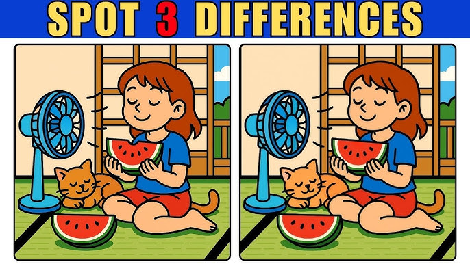 Can You Spot the 3 Differences? A Fun Brain Puzzle That Boosts Focus and Memory