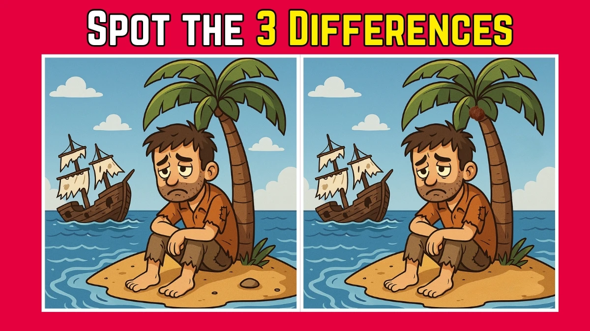 Spot the 3 Differences: Can You Find the Hidden Changes in This Deserted Island Puzzle?